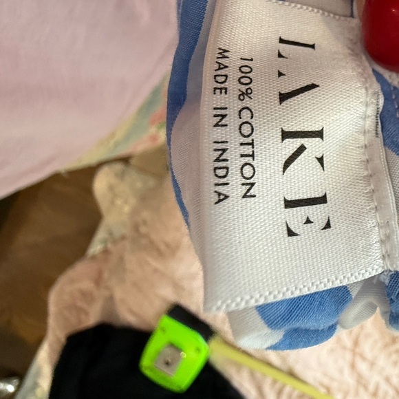 Lake Pajamas Sleep Shorts Light Blue and White Striped XL Cotton Women - Picture 8 of 8